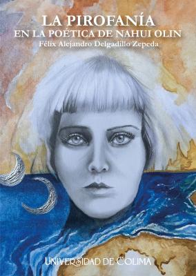 La portada está compuesta por una ilustración artística de gran intensidad emocional y simbólica. Predomina una paleta de colores azules, grises, ocres y dorados, que evocan una fusión de elementos naturales como el agua, el fuego, el cielo nocturno y la luna. Todo esto rodea el retrato central de una mujer. Elemento central: Retrato de una mujer: El rostro de la mujer está dibujado en tonos grisáceos, como un boceto a lápiz. Tiene una mirada intensa y profunda, directa al observador, con ojos grandes y muy expresivos. Su expresión es serena pero penetrante, lo cual transmite fuerza interior, misterio y sensibilidad. Su cabello corto con fleco recto refuerza una estética clásica y vanguardista al mismo tiempo. Entorno simbólico que rodea al rostro: En la parte superior izquierda y derecha aparecen formas amorfas que recuerdan a llamas de fuego, en tonos ocres, naranjas y rojos. En el fondo inferior se perciben olas de mar con tonalidades azules intensas, que abrazan el contorno del rostro. Tres lunas crecientes plateadas se encuentran en el lado izquierdo del retrato, flotando en el mar azul. Estas podrían simbolizar ciclos, feminidad o lo onírico. Hay un aura o resplandor blanco-amarillento detrás de la cabeza, como si irradiara energía o luz poética.